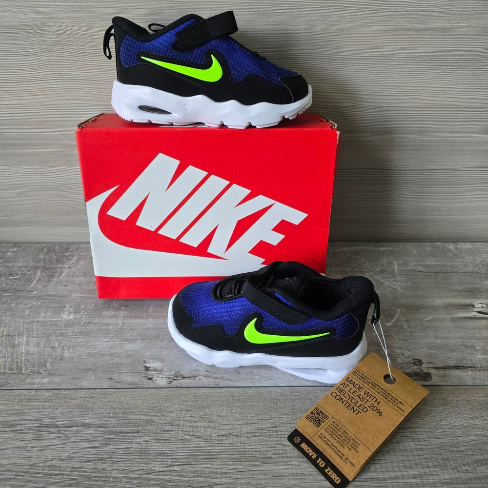 Nike Air Max Nova TD Racer Blue Green Strike Toddler Boy Shoes FN4461-400 Sz 9C